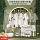 Caiyingfang嬰兒衣服新生兒禮盒見(jiàn)面禮夏季薄款蛇年純棉套裝寶寶滿(mǎn)月用品大全 竹報(bào)平安19件套四季款 66cm (3-6個(gè)月)百天禮
