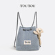 toutou包包女2025年水桶包牛仔小狗雙肩包小桶包女生日禮物送女友 牛仔藍