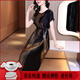 ac mmng品牌真絲連衣裙女2025年春夏新款女裝印花氣質(zhì)桑蠶絲短袖減齡裙子 XL
