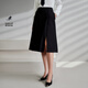 G2000垂感/易打理/商場(chǎng)同款2025春夏休閑百搭半身裙 黑色  M /36 