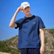 拓路者（Pioneer Camp）新疆棉短袖t恤男夏季圓領(lǐng)打底衫寬松上衣大碼重磅純棉中青年半袖 深藍色 XL