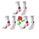 維動(dòng)（VEIDOORN）情人節玫瑰系列籃球襪專(zhuān)業(yè)實(shí)戰襪子美式潮流中長(cháng)筒跑步運動(dòng)襪 白色玫瑰【三雙裝】