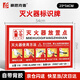 豪思克普 警示牌指示牌滅火器放置點(diǎn)標(biāo)識(shí)牌 標(biāo)識(shí)貼 滅火器放置處擺放提示PVC標(biāo)簽貼紙23*34cm