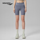 Saucony索康尼荒漠花園系列女款運動(dòng)通勤舒適透氣緊身彈力五分褲 星月藍紫PP087 L