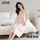 JOAE【100%純棉可外穿】女士睡裙可愛(ài)花邊袖吊帶背心日系寬松夏季  L