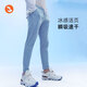 SOSOLEMON速干褲男2025夏季輕薄透氣彈力長(cháng)褲透氣舒適修身小腳褲 淺藍色 XL