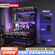 立太( LEADTEK)電競房桌椅套裝洞洞板電腦桌臺式臥室家用落地置物架電競桌子書房 【桌椅組合】單桌+置物架+電腦椅 140cm（店長推薦）