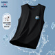 GENIOLAMODE背心男士純棉夏季休閑簡(jiǎn)約百搭無(wú)袖打底t恤男生馬甲潮 黑色 XL