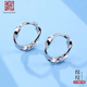 老銀匠s925銀耳環(huán)女圈圈扭紋耳圈不易褪色不易過敏養(yǎng)耳女士銀耳圈