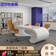 邁爾倫家具 烤漆老板桌公司總裁大班臺辦公桌椅組合簡約現(xiàn)代經(jīng)理桌辦公室時尚女士美甲桌電腦桌書桌白色桌子 支持顏色及尺寸定制