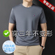 TOME BORNEK湯米正品冰絲t恤男短袖夏季圓領(lǐng)高端免燙商務(wù)休閑中年高級感衣服 灰色 2XL 【156-168斤】