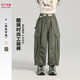 布丁哈魯童裝女童寬松時(shí)尚褲子2025春秋新款兒童舒適透氣百搭純色工裝褲
