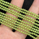 胖東來(lái)同款橄欖石項鏈天l然3mm:特級圓形刻面鉆切散珠隔珠手鏈DIY 3mm:一條38cm
