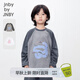 jnby by JNBY江南布衣童裝全棉長袖T恤插肩袖可愛圖案春男女童兒童1O1112710 075/雜中灰 110 cm