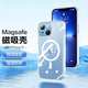 佰卡朗適用iphone13手機磁吸殼蘋果13保護套支持Magsafe磁吸TPU軟邊防摔超薄高透PC背板保護殼男女款 大孔磁吸殼-透明-LKY不打印 蘋果13