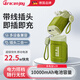 GRACENJOY德國品牌移動(dòng)電源新款AC插頭自帶線(xiàn)充電寶10000毫安22.5W快充迷你移動(dòng)電源可上飛機520送男友禮物 橄欖綠 10000毫安