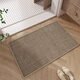 瑞丹仿亞麻編織浴室地墊高級感衛生間吸水速干腳墊防滑耐磨地毯可定制 格調編織-燕麥 40cm*60cm