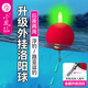 小鳳仙球形浮漂外掛洛陽球浮球浮釣草魚魚漂溪流釣魚球漂圓球型滑漂野釣 30CM【綠色變色款】 外掛式洛陽球