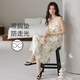 芬騰可安莫代爾睡裙女帶胸墊夏季新款吊帶中長(zhǎng)款裙子夏天薄款涼感女士睡衣