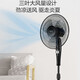 美的電風(fēng)扇家用16吋臺立兩用大風(fēng)量定時(shí)大風(fēng)扇通風(fēng)扇轉頁(yè)扇臥室落地扇 FSA40YF 3葉16吋定時(shí)黑色