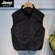 JEEP SPIRIT美式工裝馬甲男士休閑戶外機(jī)能2025夏季輕薄馬夾坎肩外穿速干 黑色 2XL