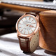 羅西尼品牌正品手表皮帶石英表雙歷大表盤(pán)時(shí)尚簡(jiǎn)約防水腕表情侶表送禮 男表棕色皮帶516723G01F