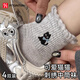 FitonTon5雙女士襪子女春秋季可愛(ài)小貓刺繡中筒襪棉襪ins風(fēng)潮襪日系短襪
