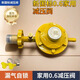 新國標(biāo)液化氣減壓閥煤氣罐閥門防爆低壓家用自閉0.6煤氣閥自鎖 0.6國標(biāo)減壓閥【帶管卡墊子】