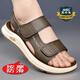 老爺車(chē)涼鞋男2025新款男士涼鞋魔術(shù)貼學(xué)生真皮夏季涼拖鞋開(kāi)車(chē)兩用沙灘鞋 LYC80573卡其色 38