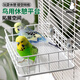 BIRDSTORY鸚鵡休息平臺(tái)小鳥(niǎo)架玩耍喂食虎皮玄鳳站臺(tái)網(wǎng)攀爬玩具鳥(niǎo)籠用品大全 白色-休息平臺(tái) 尺寸約25*16*6cm