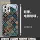 RIK SMITS蘋果16手機(jī)殼圖騰棋盤格蘋果15pro手機(jī)殼新款iPhone16全包鏡頭13防摔12promax玻璃14網(wǎng)紅潮牌歐美 新升級(jí)電鍍玻璃【深色復(fù)古圖騰】 iPhone 16