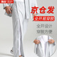 瀚會(huì )護理服易穿脫護理褲男款春秋術(shù)后骨折褲病人衣服癱瘓臥床康復睡衣 【男款褲子】灰格 XL （建議160-180斤）