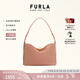 芙拉（FURLA）【七夕禮物】SFERA SOFT牛皮中號(hào)女士上班通勤單肩包腋下包百搭 粉紅色
