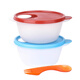 特百惠（Tupperware）800ml可微波加熱飯盒 便攜午餐便當(dāng)盒 800ml中國紅+800ml湖藍(lán)色帶勺