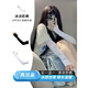 劉潮布冰袖女款防曬袖套2023新款高顏值防紫外線(xiàn)手袖護臂夏季薄冰絲透氣 白+黑 均碼