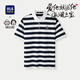 海瀾之家（HLA）POLO衫男25夏季藝術(shù)家ZOLA聯(lián)名短袖男 藏青條紋L3 M 170/88A 推薦125~136斤