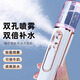 艾摩仕補水儀面部保濕納米噴霧蒸臉儀臉部加濕器小型冷噴機家用美容儀便攜大容量冷噴補水保濕 【雙孔高雅白】 雙孔大噴+2倍補水+噴牛奶精華