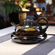 德茗堂新款電陶爐鼓韻超薄小型高端養(yǎng)生煮茶爐家用1300 瓦靜音煮茶套裝 德茗堂電陶爐1300瓦+煙灰色鼠尾