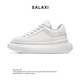 莎萊茜（SALAXI）2025秋冬新款潮牌情侶面包鞋女款百搭時尚小眾厚底增高休閑板鞋男 白色 36 【女款】
