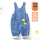 喜雅萌寶寶開襠褲1-3歲男背帶褲春秋開襠雙層兒童2025新款童嬰兒春季褲 2208藍色(雙層/開襠/15-25℃) 73cm(3-10個月) 均碼