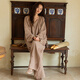 族瑪士春秋季睡衣女全棉紗布純棉2025新款刺繡可外穿大碼家居服套裝夏天 S85292#純棉紗布-自然山地色 M 【100-120斤/158-165CM】