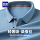 羅蒙含桑蠶絲T恤男春夏新款中青年P(guān)OLO領(lǐng)純色打底t恤衫 7T129565湖藍【短袖款】 L (175)  (建議135-150斤)