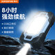 神火（SupFire）磁吸工作燈汽修車強光長續(xù)航工地維修可充電移動LED燈 X102灰色【600流明-8000mAh】