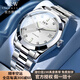 I&W CARNIVAL HWGUOJI士名表十大品牌手表男士全自動進口機芯夜光防水手表輕奢商務男表 愛沃馳光圈-雪花白-明星同款-精美禮品 精美禮盒