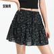 森馬（Semir）半身裙女碎花雪紡俏皮森系2025夏季設(shè)計(jì)感木耳邊蓬蓬109325120001