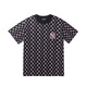 MLBNY高版本刺繡滿(mǎn)印老花短袖男女ins韓版洋基隊(duì)休閑寬松學(xué)生情侶T恤 美職棒黑粉 L 美職棒L