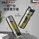 XKJ德國磁彈泡茶杯茶水分離茶葉磁吸大容量運(yùn)動(dòng)便攜男士生水杯子壺 黑色【升級(jí)款轉(zhuǎn)一轉(zhuǎn)磁彈杯】  550ml