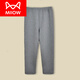 貓人中老年高腰保暖褲男三層保暖褲全棉松口加肥加大加厚秋褲夾棉保暖 深灰 均碼 120碼