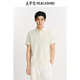 太平鳥男裝polo衫【涼感】 休閑索羅娜刺繡短袖 白色（第二批）  L 