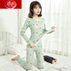 浪莎秋衣秋褲女士純棉套裝打底保暖內衣全棉毛衫學(xué)生少女薄款線(xiàn)衣線(xiàn)褲 一套價(jià)糖果綠 L (95-105斤)